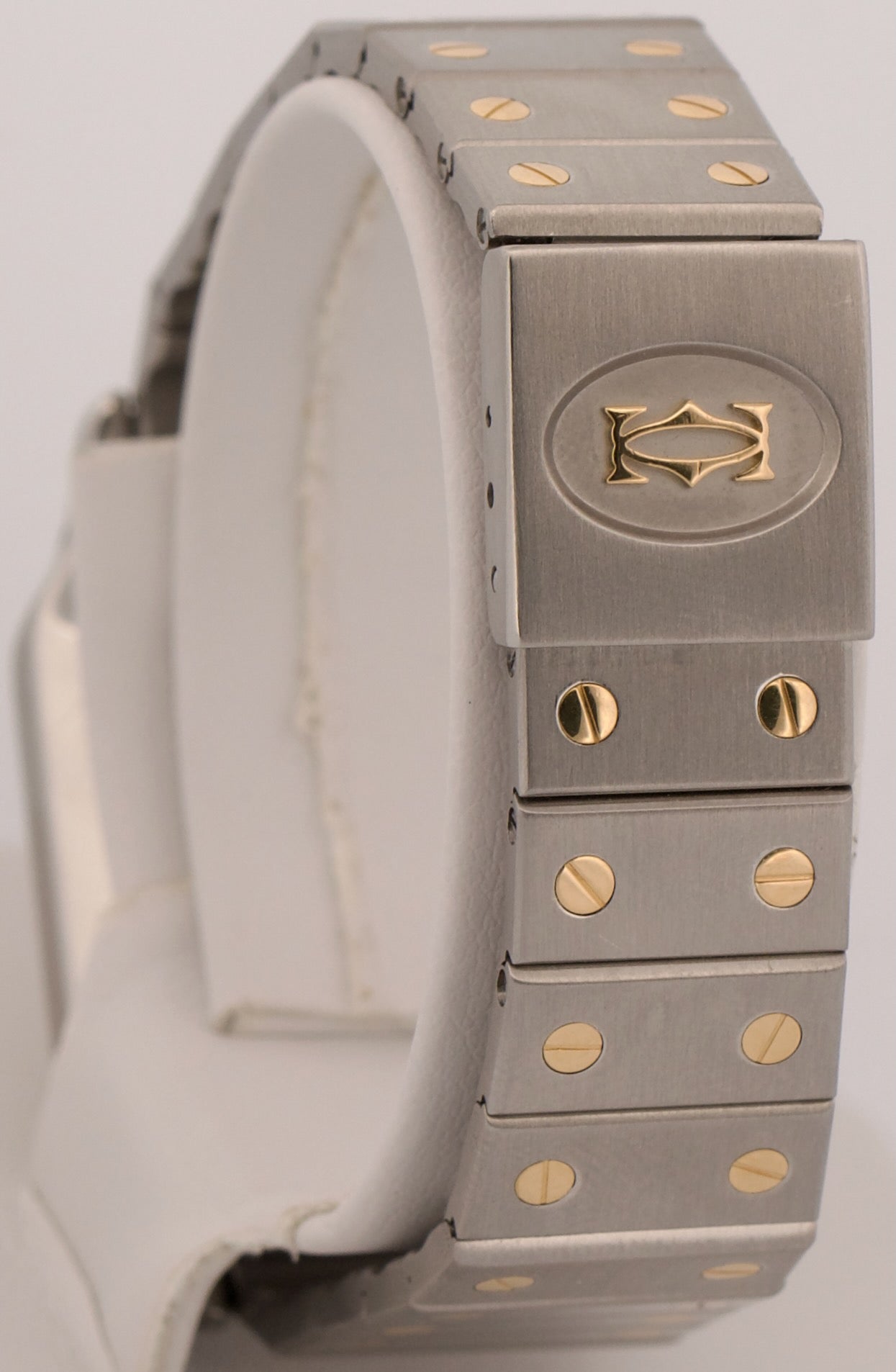Cartier Santos Two-Tone 18k Gold Stainless Steel WHITE Roman Automatic 29mm 2961