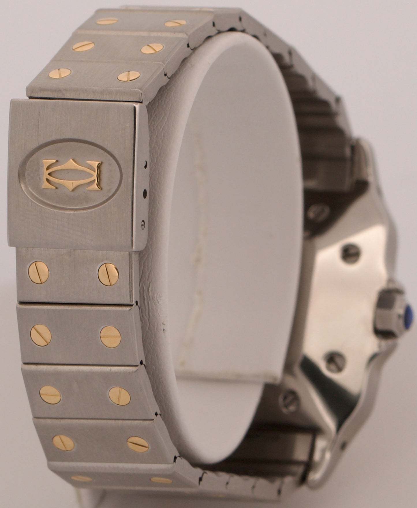 Cartier Santos Two-Tone 18k Gold Stainless Steel WHITE Roman Automatic 29mm 2961