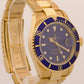 Rolex Submariner Date BLUE 18K Yellow Gold Oyster Automatic 40mm 16618 Watch BOX