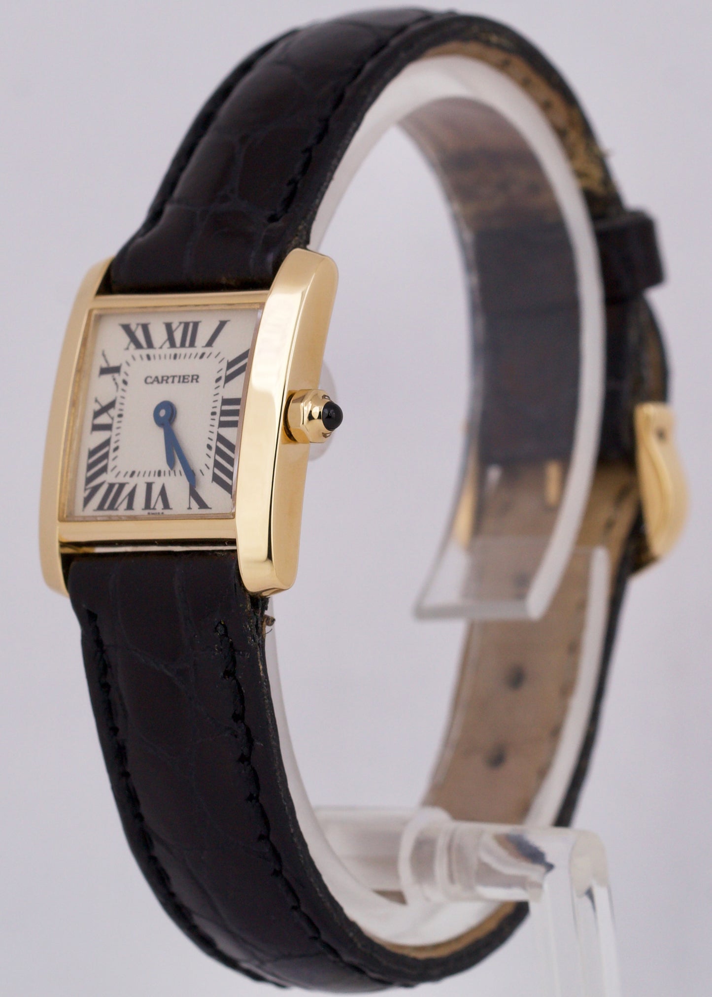 PAPERS Cartier Tank Francaise 18k Yellow Gold Ivory 20mm Quartz Leather 1820