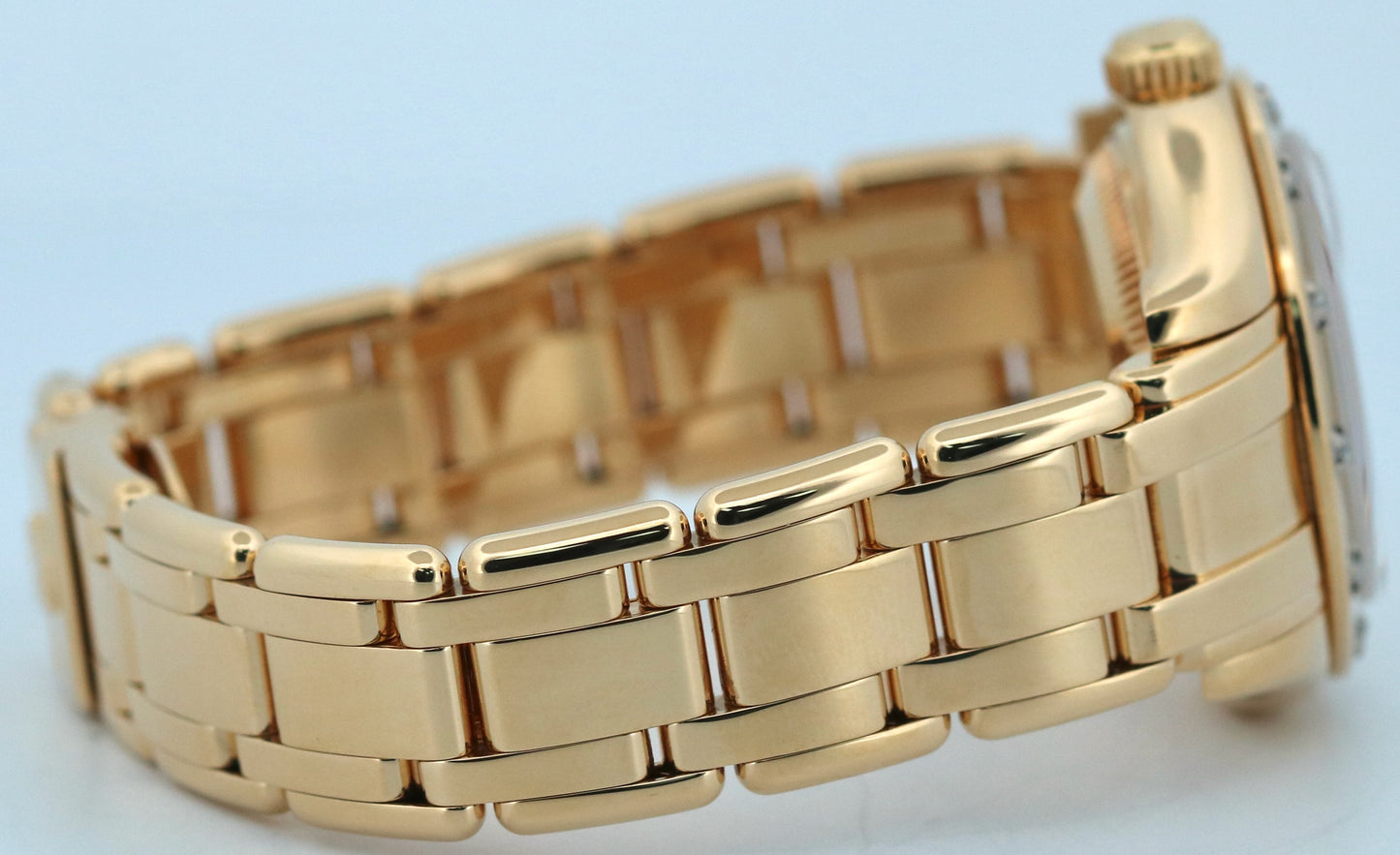 Ladies Rolex DateJust Pearlmaster DIAMOND MOP 18k Yellow Gold 29mm 69318 Watch