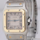 Ladies Cartier Santos Galbee Two-Tone Gold Steel Patina 29mm Quartz Watch 1566