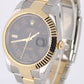 Rolex DateJust II Two-Tone 18K Yellow Gold Steel Black Roman 41mm 116333 Watch