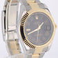 Rolex DateJust II Two-Tone 18K Yellow Gold Steel Black Roman 41mm 116333 Watch