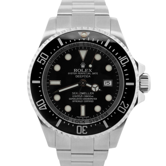 PAPERS Rolex Sea-Dweller Deepsea 116660 BLACK 44mm Ceramic Steel Dive Watch BOX