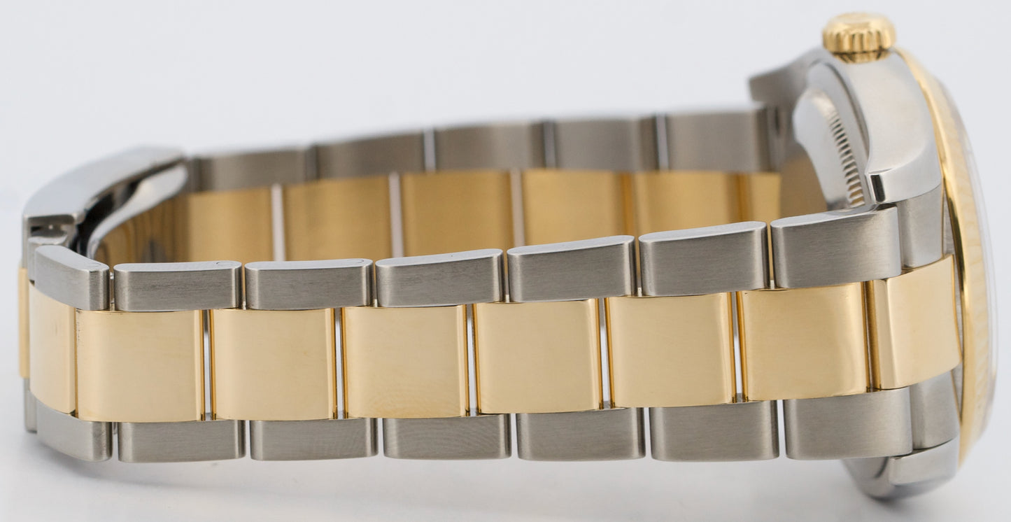 PAPERS Rolex DateJust 36mm SILVER JUBILEE DIAMOND 18K Yellow Gold 116233 BOX