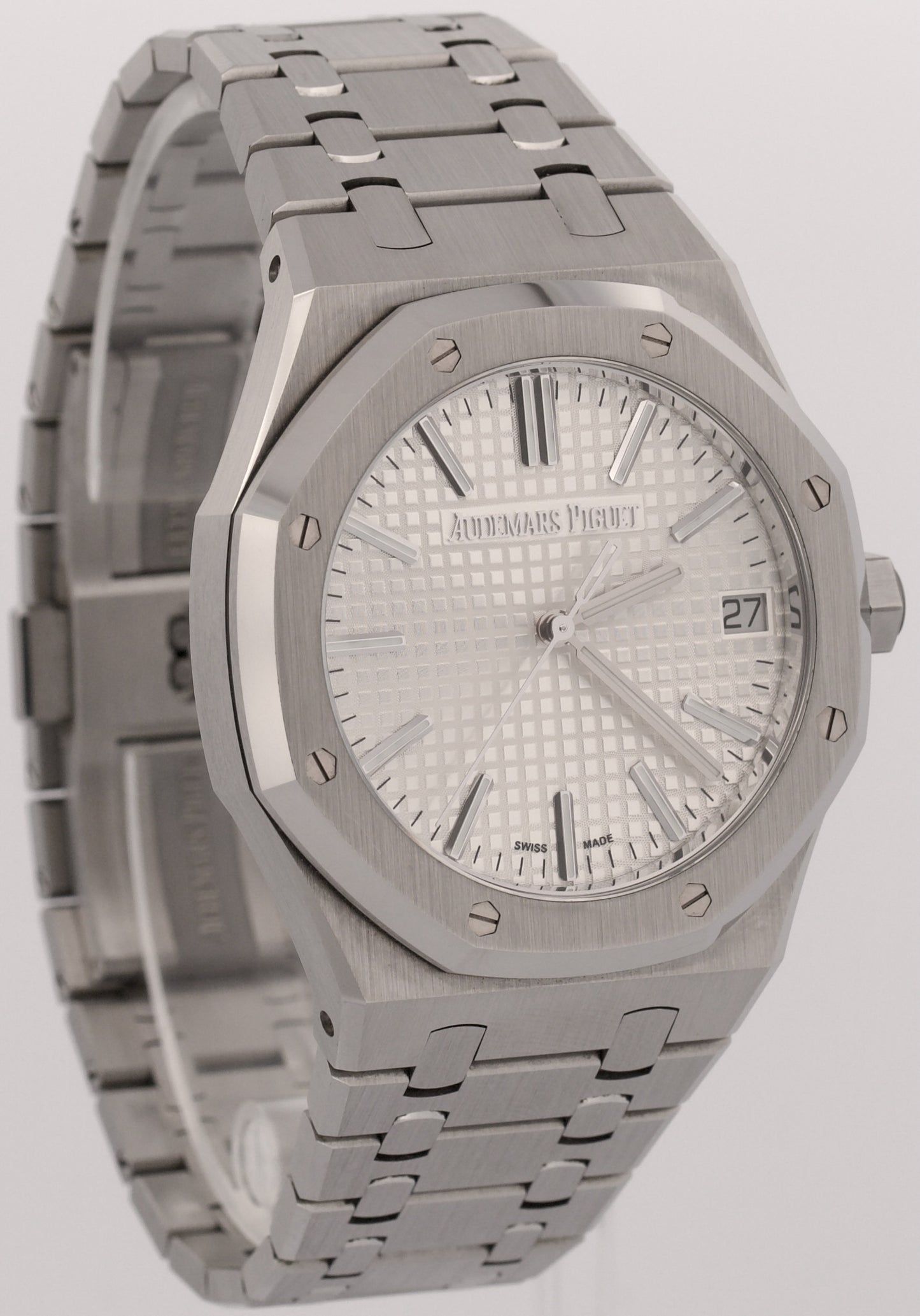 2023 PAPERS Audemars Piguet Royal Oak WHITE 41mm Steel 15510ST.OO.1320ST.03 BOX