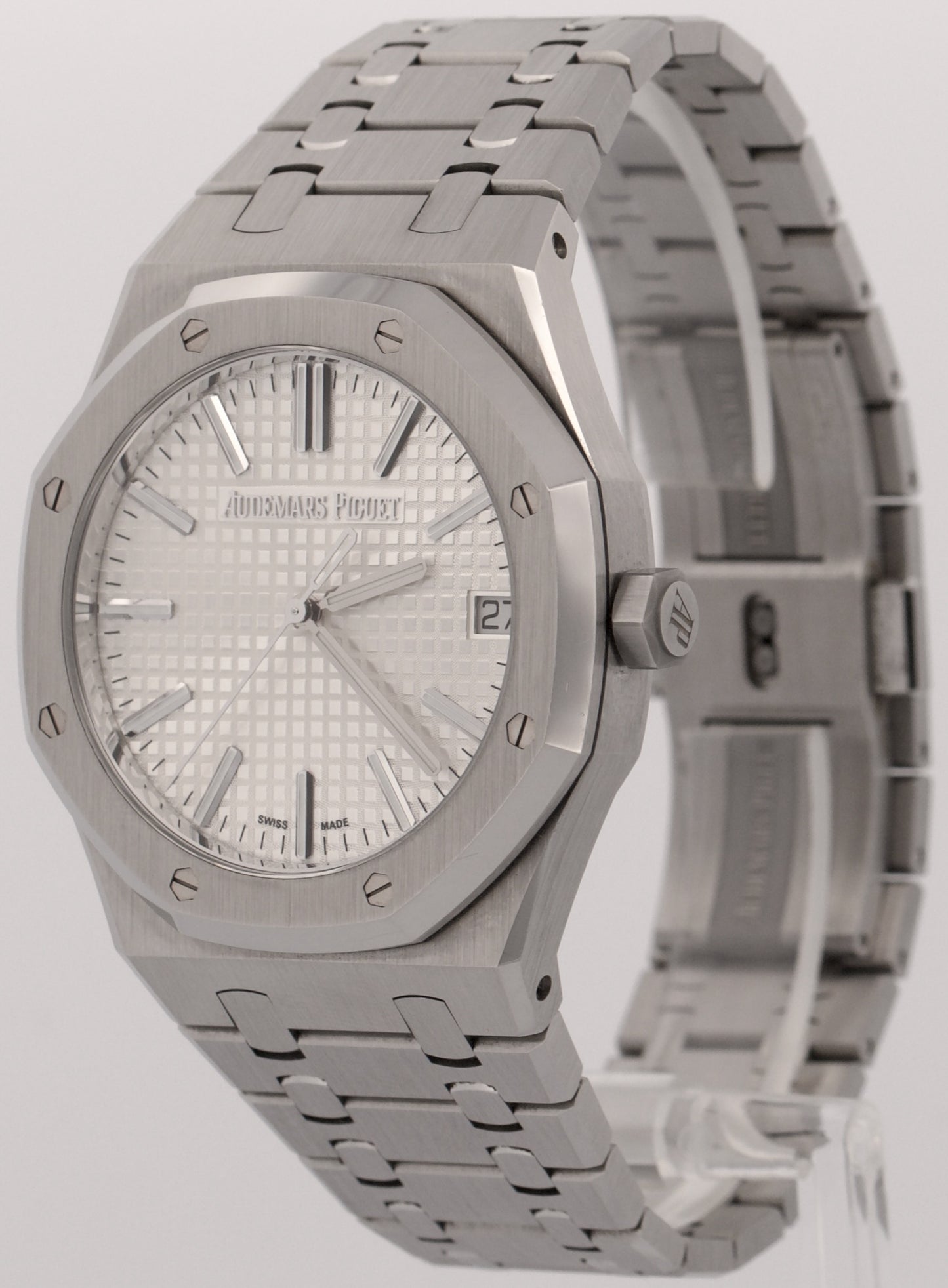2023 PAPERS Audemars Piguet Royal Oak WHITE 41mm Steel 15510ST.OO.1320ST.03 BOX