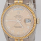 UNPOLISHED Rolex Day-Date Tridor Double Quick 36mm 18K Gold Watch 18239 BIC