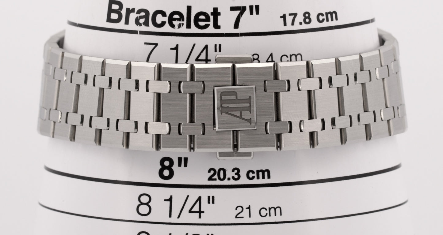 2023 PAPERS Audemars Piguet Royal Oak WHITE 41mm Steel 15510ST.OO.1320ST.03 BOX