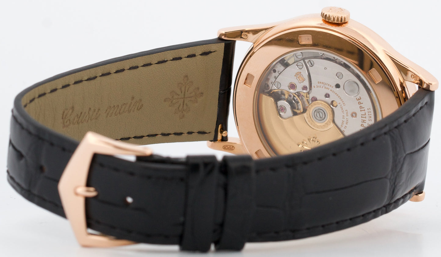 Patek Philippe Calatrava 18K Rose Gold SECTOR DIAL 38mm Manual 5296R Watch