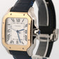 2023 PAPERS Cartier Santos 39.8mm Two-Tone 18K Steel Leather 4072 W2SA0009 BOX