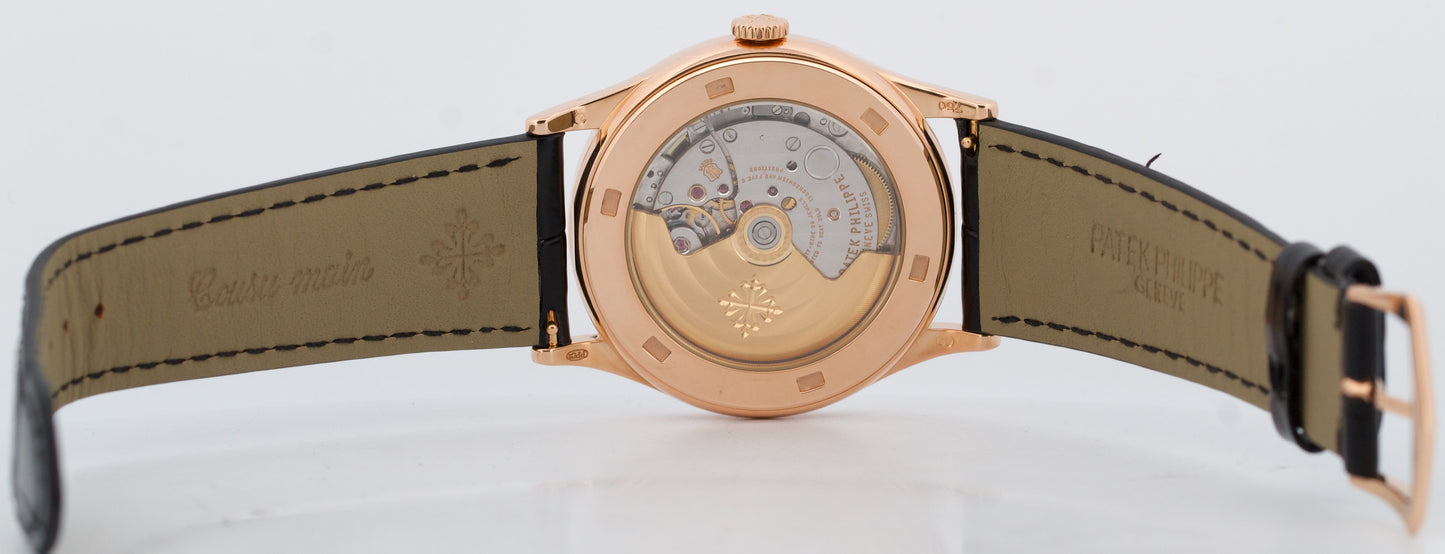 Patek Philippe Calatrava 18K Rose Gold SECTOR DIAL 38mm Manual 5296R Watch