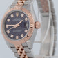 PAPERS Rolex DateJust Aubergine Purple 28mm Jubilee Rose Gold Watch 279171 BOX