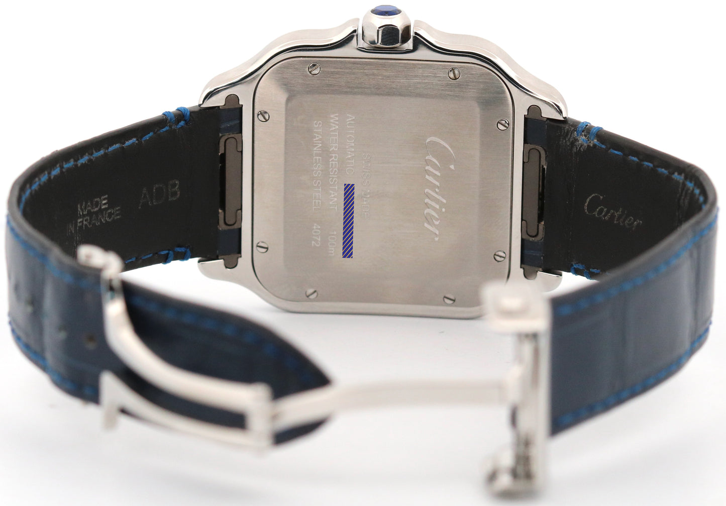 2023 PAPERS Cartier Santos 39.8mm Two-Tone 18K Steel Leather 4072 W2SA0009 BOX