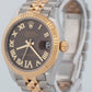 MINT Rolex Datejust 31 Two-Tone 18K Gold Steel DARK GRAY DIAMOND Jubilee 278273