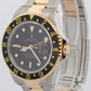Rolex GMT-Master II BLACK 18K Yellow Gold Stainless Steel OYSTER 40mm 16713 BOX