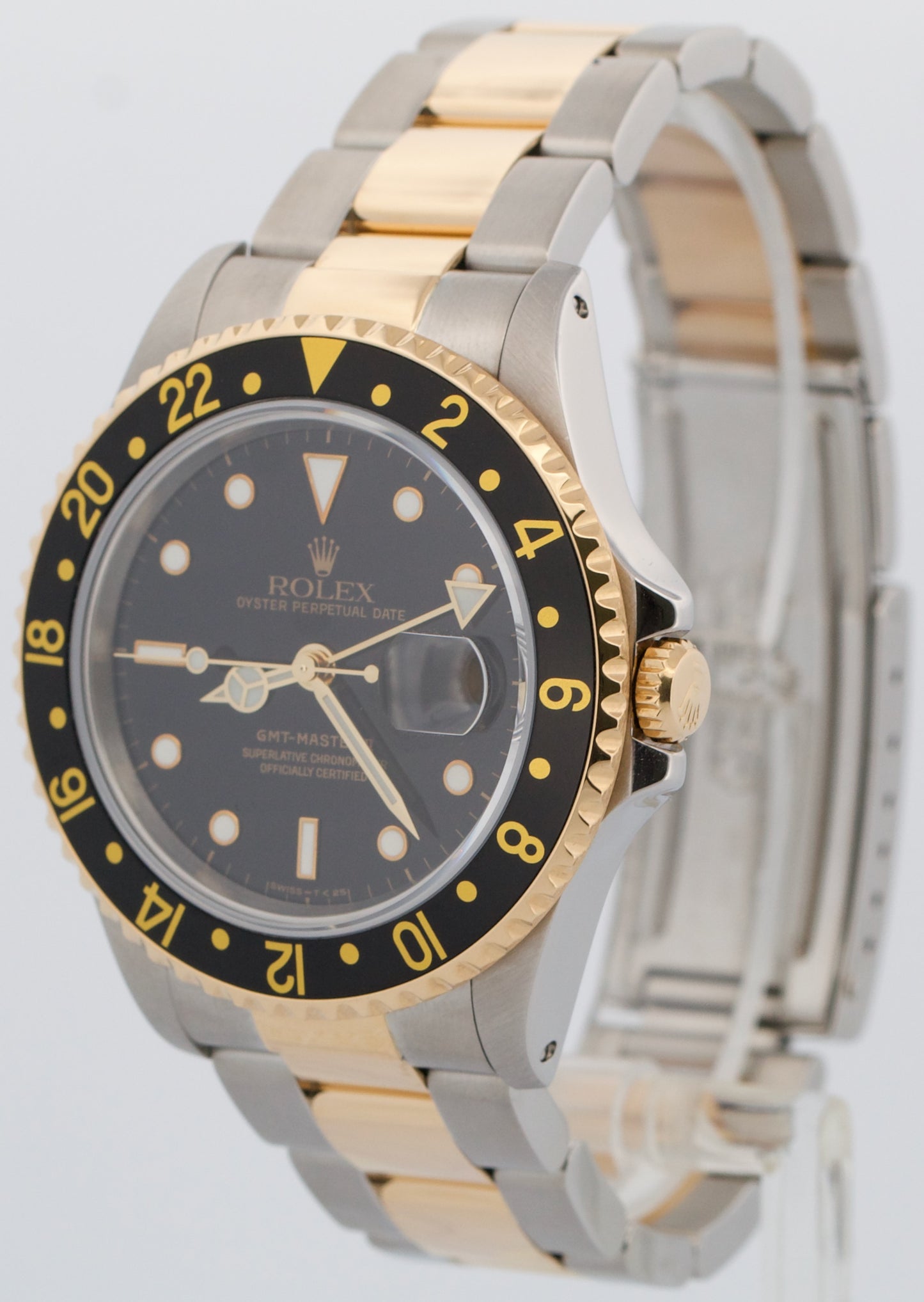 Rolex GMT-Master II BLACK 18K Yellow Gold Stainless Steel OYSTER 40mm 16713 BOX