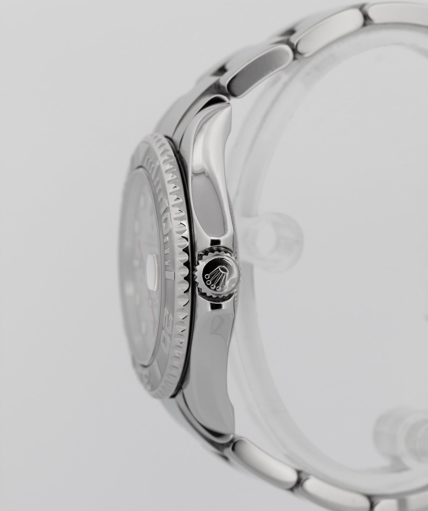 Rolex Yacht-Master Mid-Size PLATINUM Stainless Steel 35mm Oyster Watch 168622