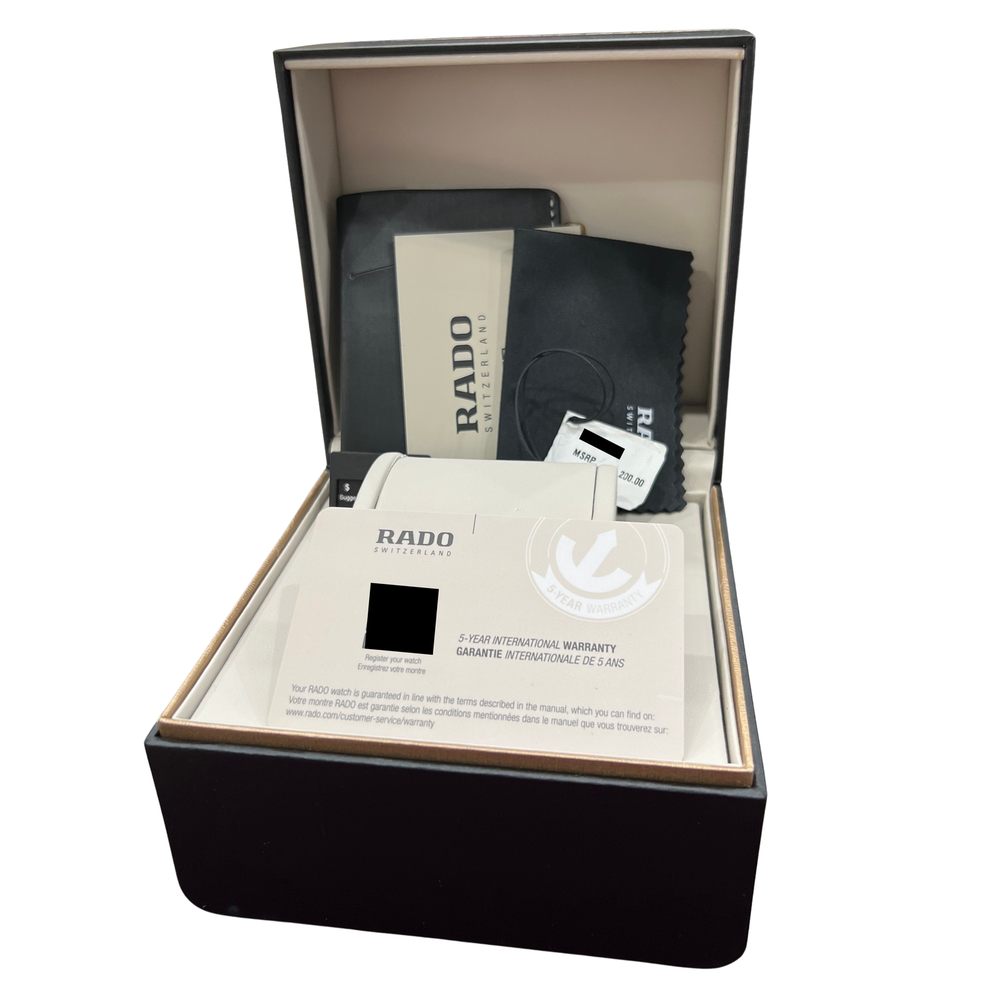 PAPERS Rado Hyperchrome Blue Stainless Steel 45mm R32502203 Watch 073.0502.3 BOX