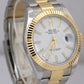 MINT 2022 Rolex DateJust White 126333 41mm 18K Gold Steel 41mm Oyster Watch BOX