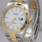 MINT 2022 Rolex DateJust White 126333 41mm 18K Gold Steel 41mm Oyster Watch BOX