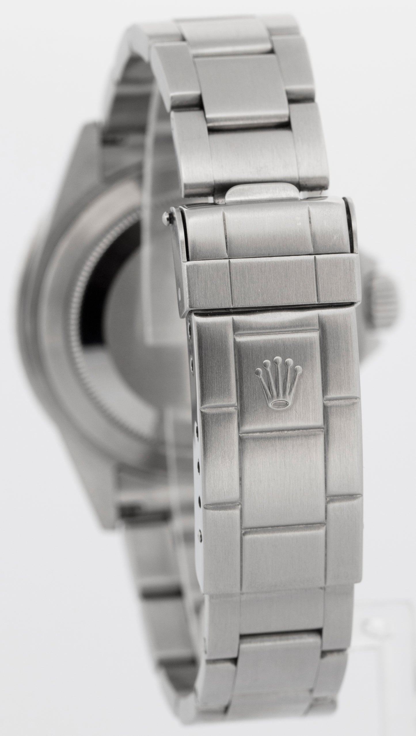 Rolex Submariner Date BLACK Stainless Steel REHAUT No-Holes 40mm Watch 16610