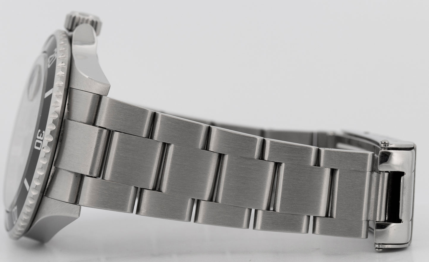 Rolex Submariner Date BLACK Stainless Steel REHAUT No-Holes 40mm Watch 16610