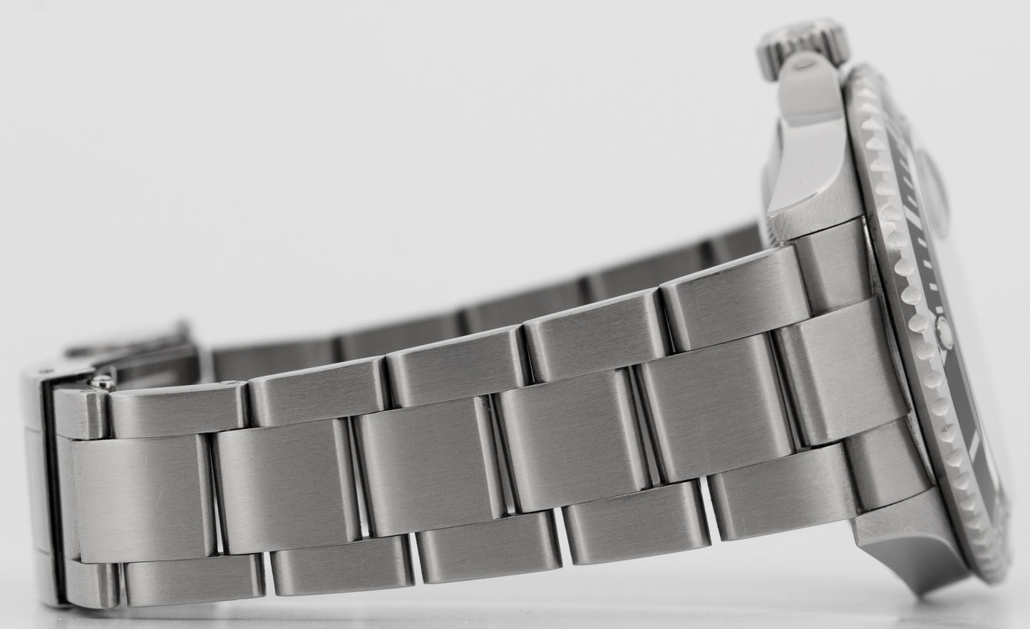 Rolex Submariner Date BLACK Stainless Steel REHAUT No-Holes 40mm Watch 16610