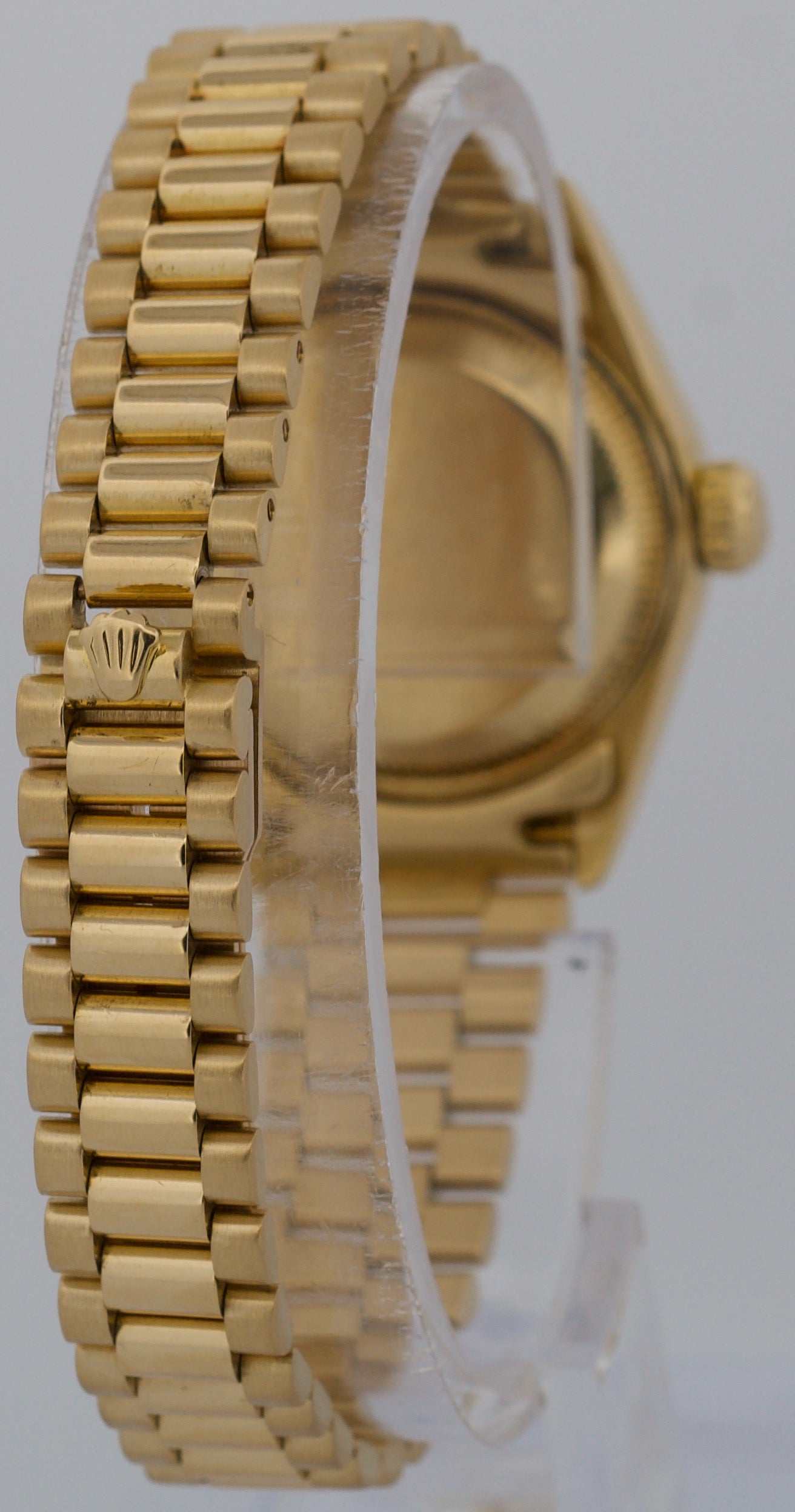 PAPERS Ladies Rolex DateJust President 26mm CHAMPAGNE 18K Yellow Gold 69178 BOX