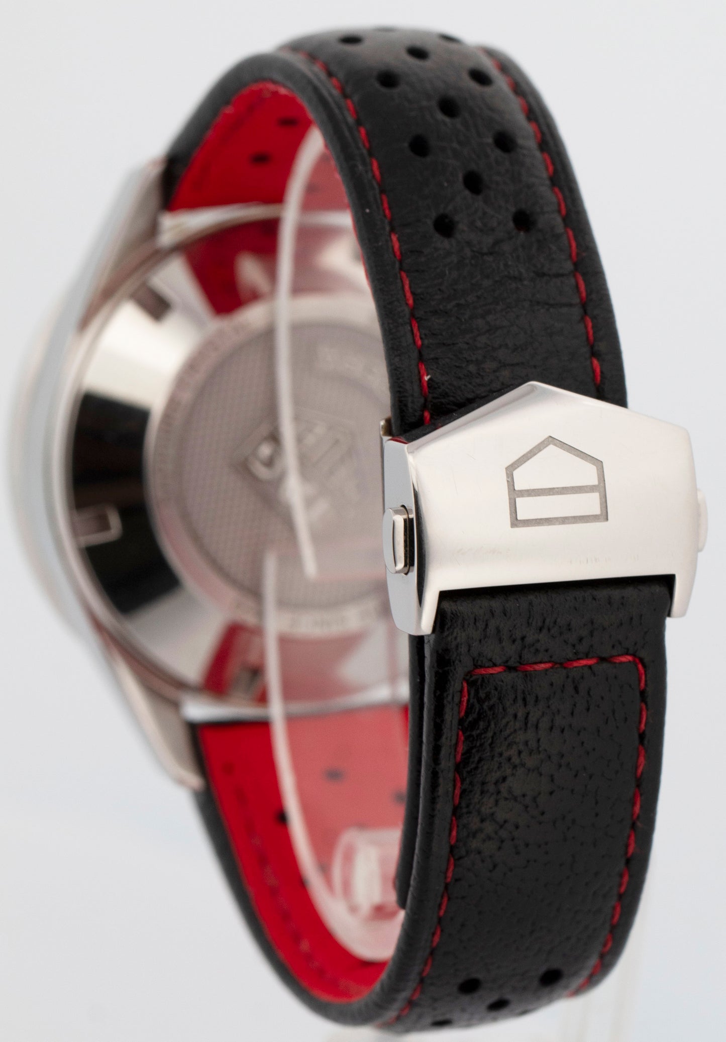 Tag Heuer Carerra Chronograph Black Stainless Steel 41mm Red Watch CV201AP