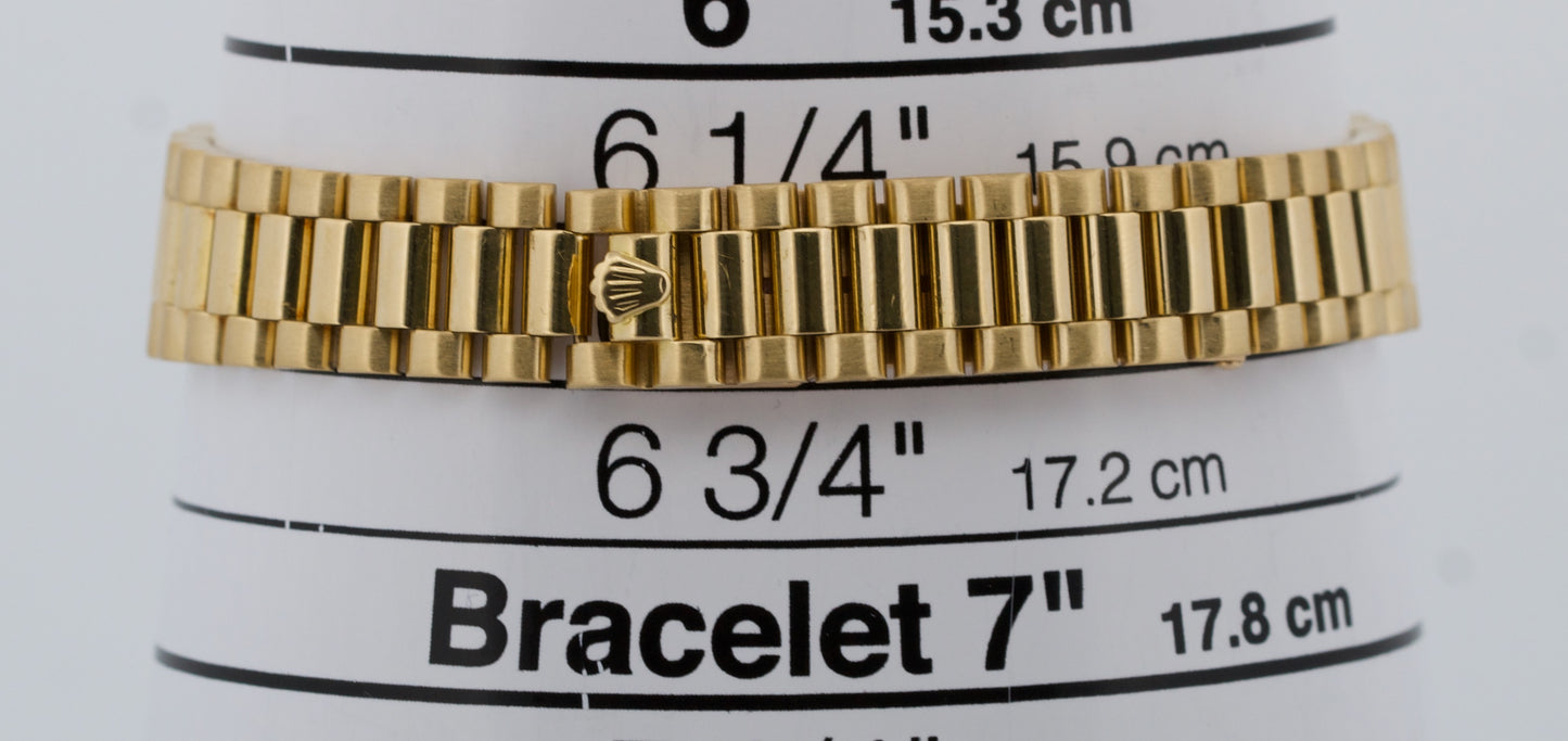 PAPERS Ladies Rolex DateJust President 26mm CHAMPAGNE 18K Yellow Gold 69178 BOX