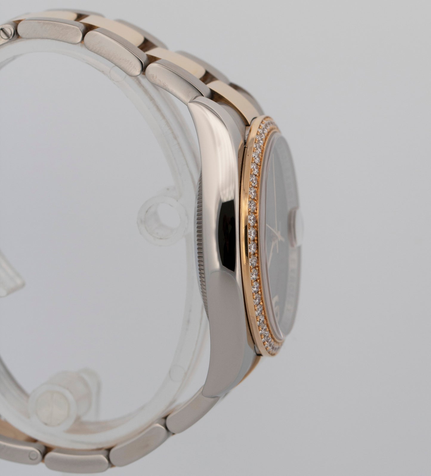 Rolex DateJust 36mm Bronze Floral DIAMOND Two-Tone 18K Yellow Gold 116243 BOX