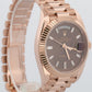 Rolex Day-Date President 40mm FACTORY CHOCOLATE BAGUETTE 18K Gold 228235 BOX