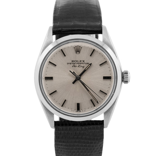 Rolex Oyster Perpetual Air-King Precision SILVER Stainless Steel 34mm 5500 Watch