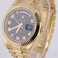 Rolex Day-Date President PAPERS 18k Yellow Gold Black Wave 41mm 218238 Watch BOX