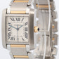 Ladies Cartier Tank Francaise Two-Tone 18K Gold Steel Guilloche 2302 W51005Q4