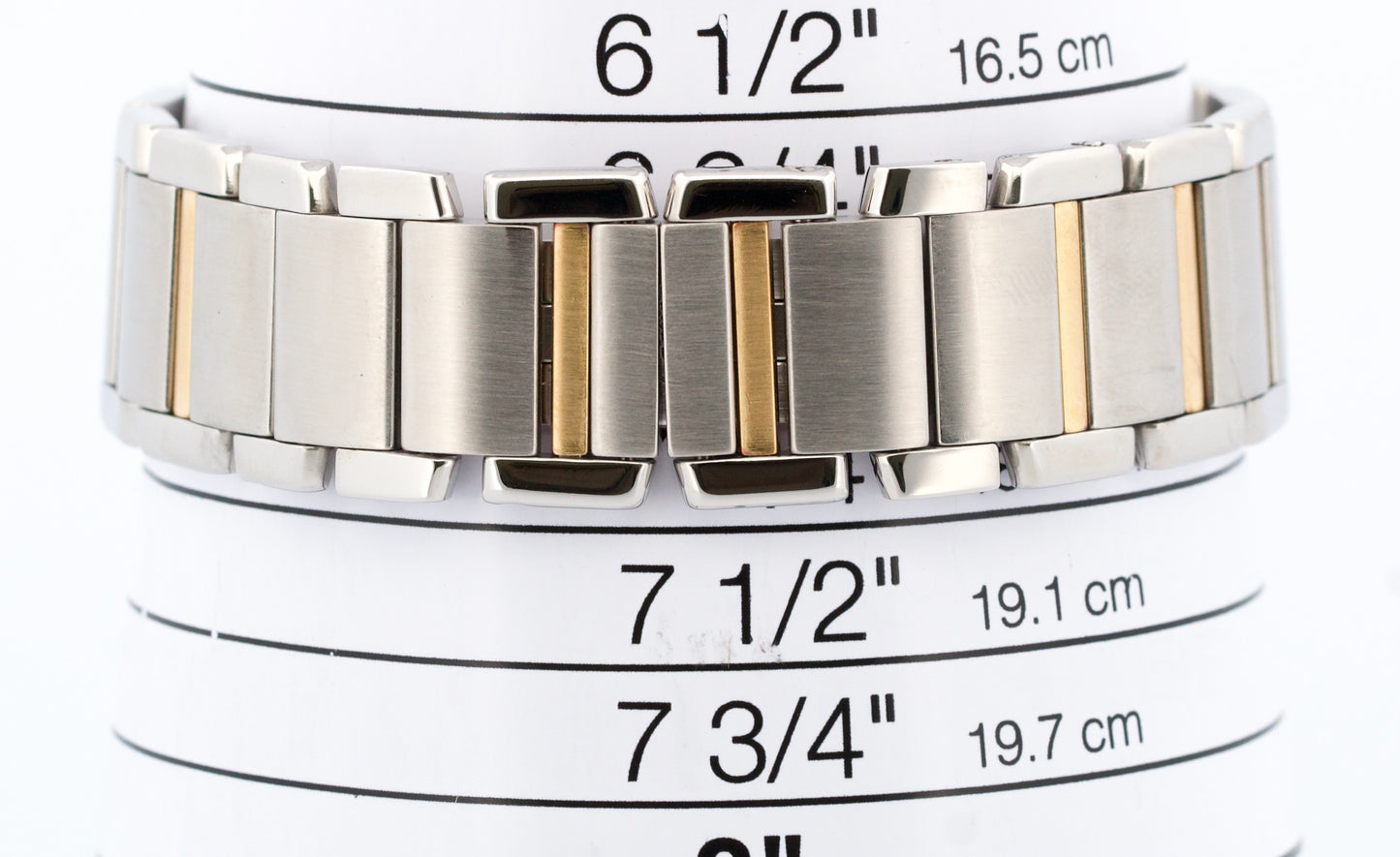 Ladies Cartier Tank Francaise Two-Tone 18K Gold Steel Guilloche 2302 W51005Q4