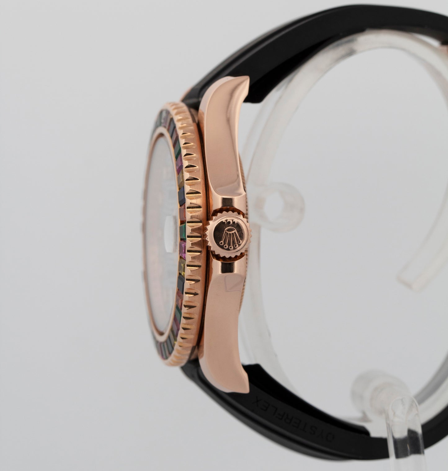 2017 PAPERS Rolex Yacht-Master RAINBOW DIAMOND Rose Gold 40mm 116655 Watch BOX