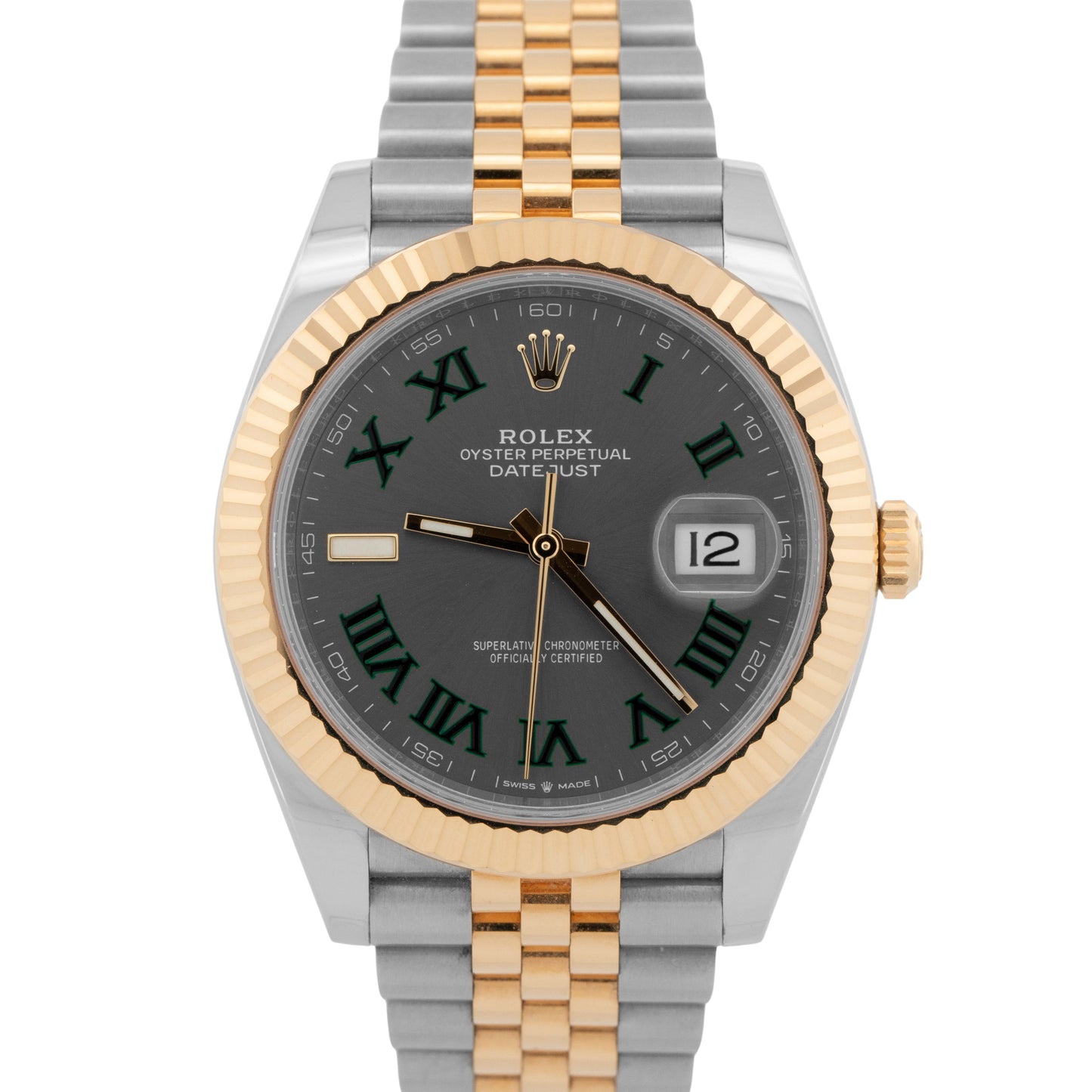 2023 PAPERS Rolex DateJust 41 WIMBLEDON Two-Tone Jubilee 41mm 126333 Watch BOX