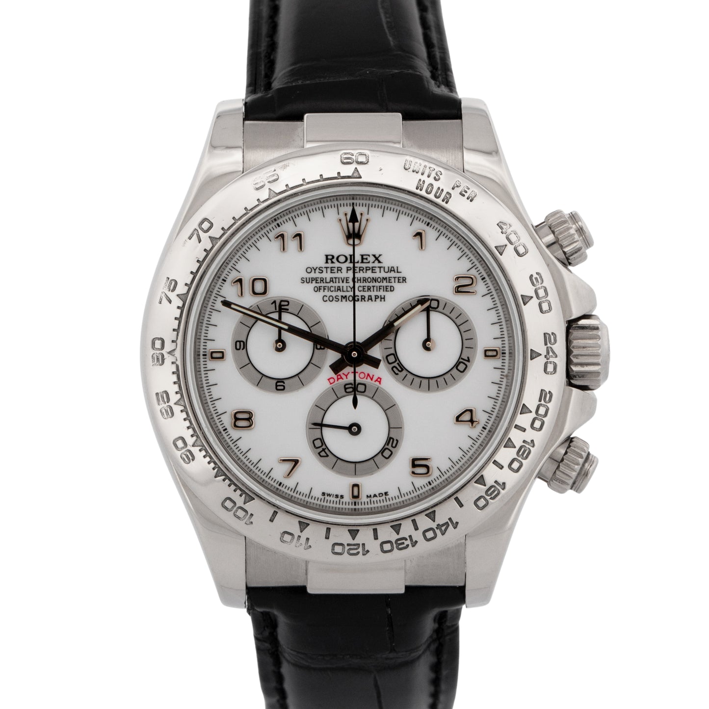 2002 PAPERS Rolex Daytona Cosmograph WHITE 18K White Gold 40mm 116519 Watch BOX