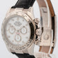 2002 PAPERS Rolex Daytona Cosmograph WHITE 18K White Gold 40mm 116519 Watch BOX