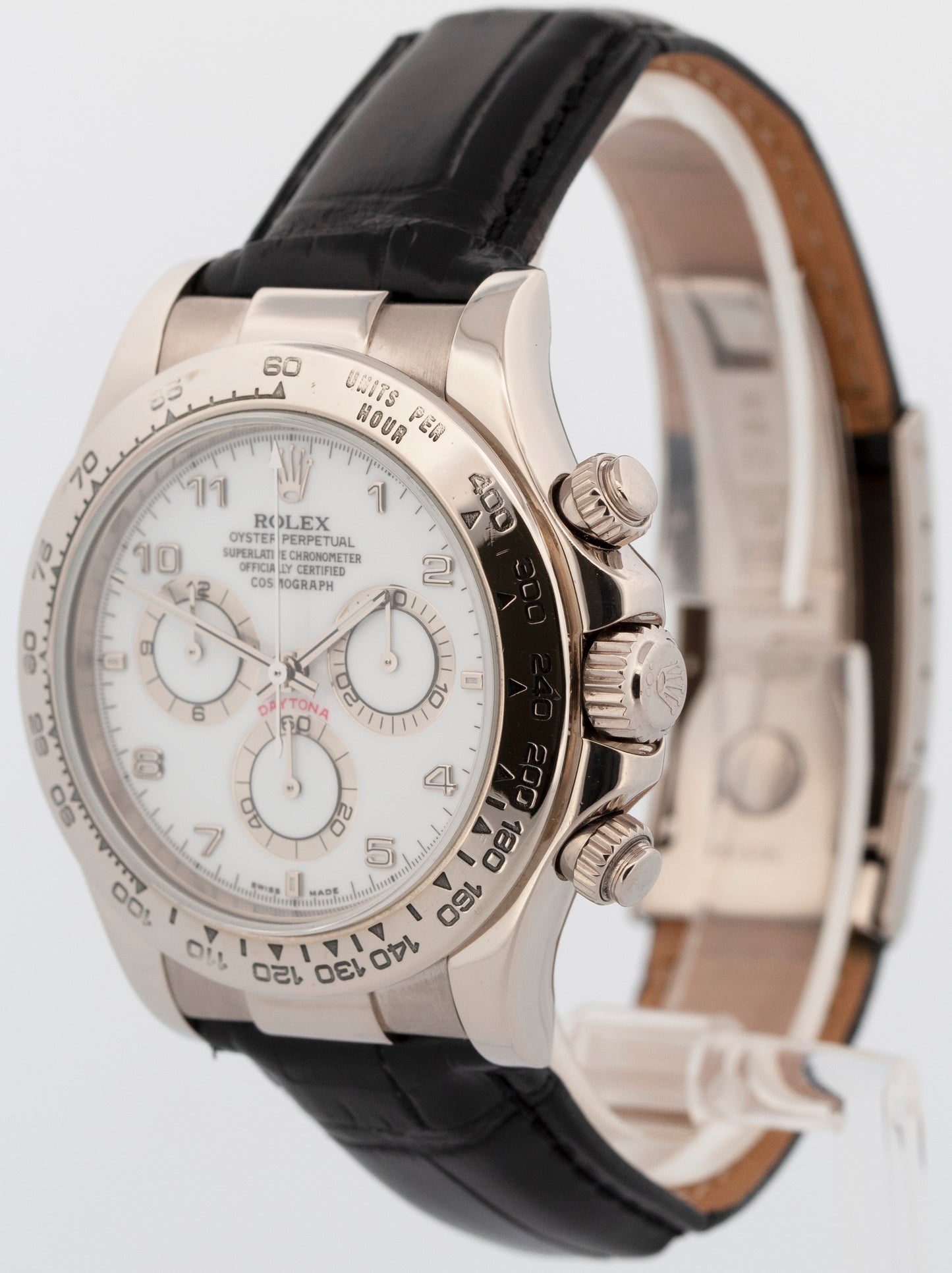 2002 PAPERS Rolex Daytona Cosmograph WHITE 18K White Gold 40mm 116519 Watch BOX