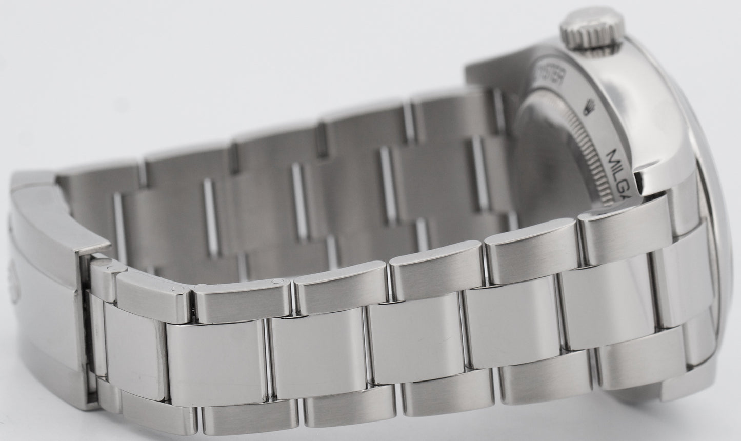 Rolex Milgauss BLACK Orange Stainless Steel 40mm Smooth Oyster 116400 Watch