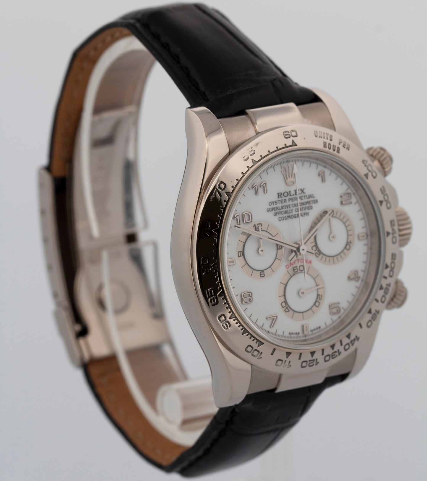 2002 PAPERS Rolex Daytona Cosmograph WHITE 18K White Gold 40mm 116519 Watch BOX