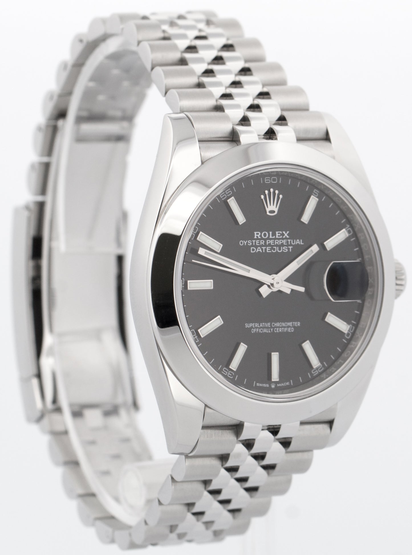 Rolex DateJust 41 BLACK 18K Gold Stainless Steel JUBILEE Smooth 41mm 126300