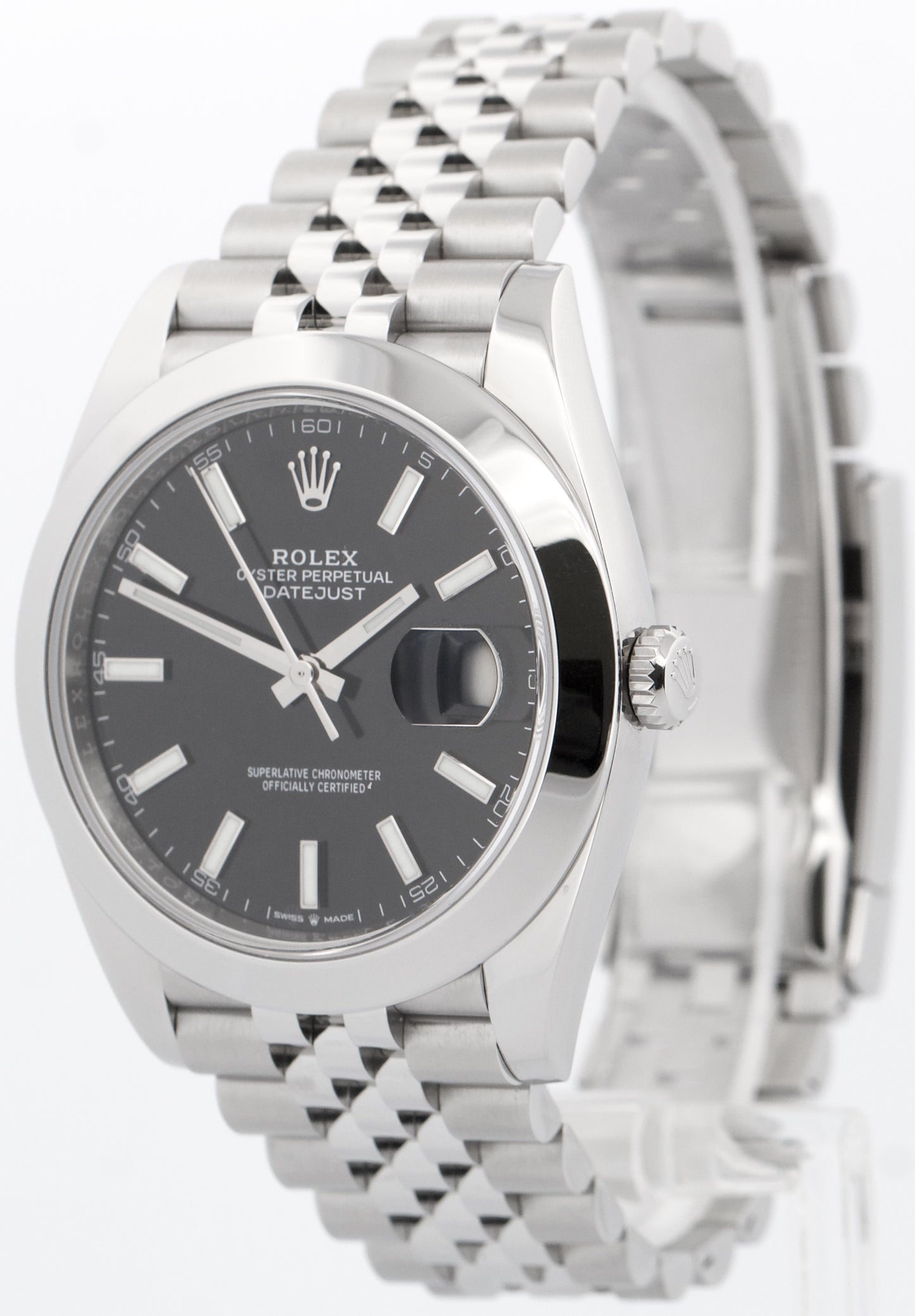 Rolex DateJust 41 BLACK 18K Gold Stainless Steel JUBILEE Smooth 41mm 126300