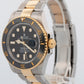 2024 PAPERS Rolex Submariner Date BLACK Two-Tone Gold 41mm 126613 LN Watch BOX