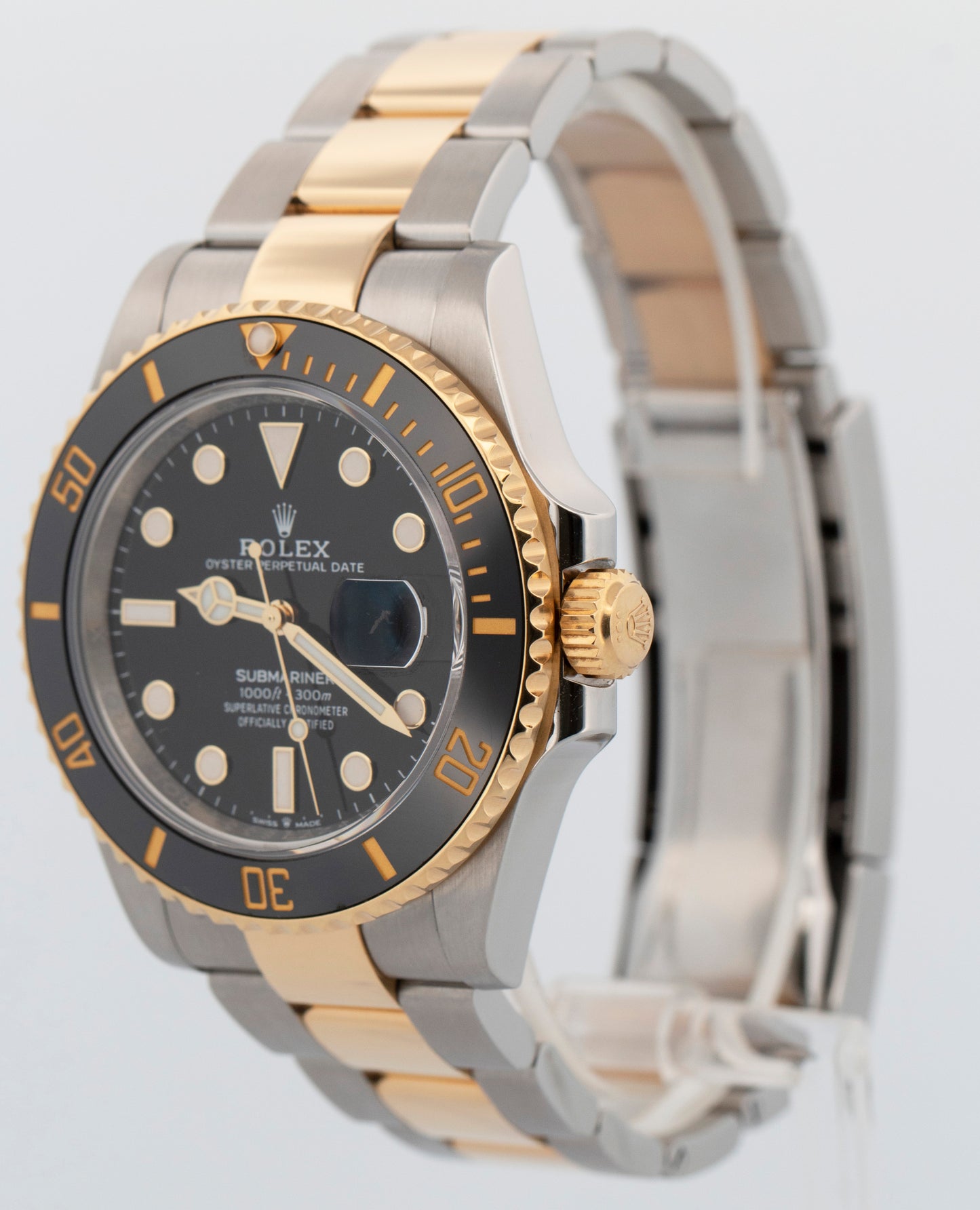 2024 PAPERS Rolex Submariner Date BLACK Two-Tone Gold 41mm 126613 LN Watch BOX