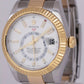 MINT PAPERS Rolex Sky-Dweller White 18K Yellow Gold Steel 42mm Oyster 326933 B+P